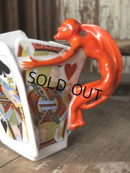 画像18: Antique Royal Bayreuth Red Devil Playing Cards Porcelain Creamer Pitcher (M438) (18)