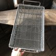 画像17: Vintage Industrial 2 Handles Metal Wire Mesh Basket (M440) (17)