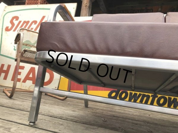 画像13: 【店舗引きり限定】 Vintage U.S.A Aluminum Frame 3P Sofa (M446) (13)
