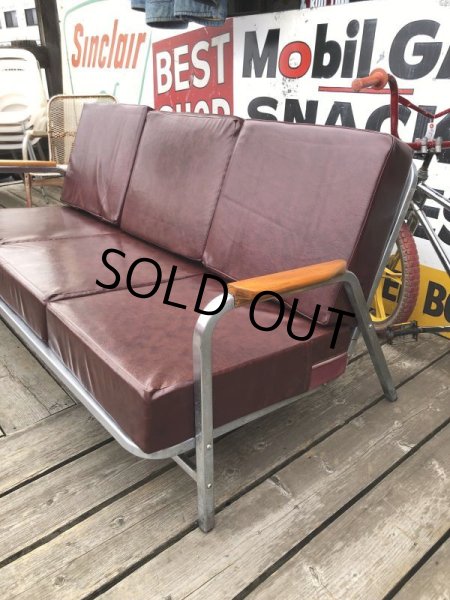 画像2: 【店舗引きり限定】 Vintage U.S.A Aluminum Frame 3P Sofa (M446) (2)