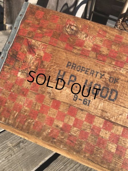 画像10: Vintage Advertising Wooden Crates Wood Box / H.P. HOOD (M449) (10)