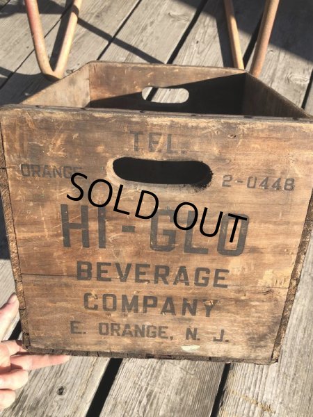 画像11: Vintage Advertising Wooden Crates Wood Box / HI-GLO Orange (M451) (11)