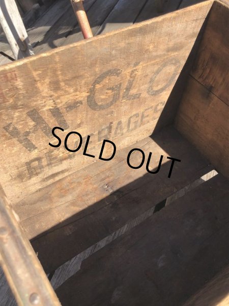 画像13: Vintage Advertising Wooden Crates Wood Box / HI-GLO Orange (M451) (13)