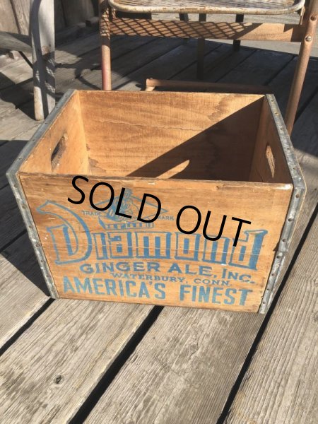 画像10: Vintage Advertising Wooden Crates Wood Box / Diamond Ginger ALE (M450) (10)