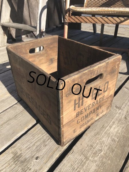 画像10: Vintage Advertising Wooden Crates Wood Box / HI-GLO Orange (M451) (10)