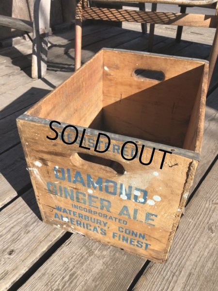 画像12: Vintage Advertising Wooden Crates Wood Box / Diamond Ginger ALE (M450) (12)
