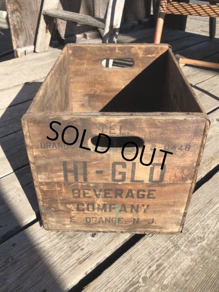 画像5: Vintage Advertising Wooden Crates Wood Box / HI-GLO Orange (M451) (5)