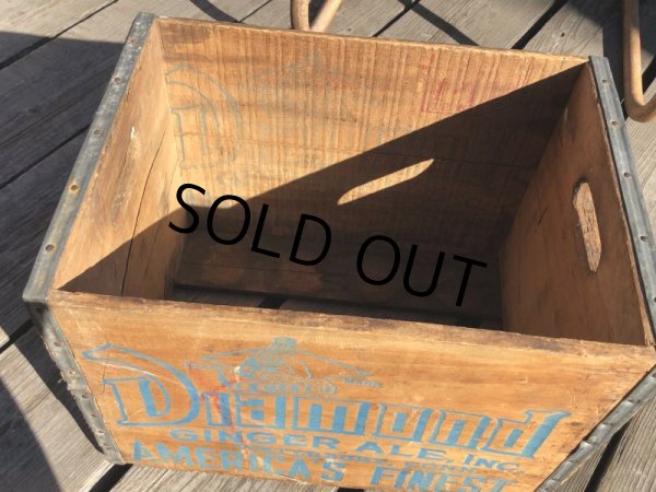 画像16: Vintage Advertising Wooden Crates Wood Box / Diamond Ginger ALE (M450) (16)