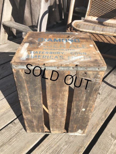画像18: Vintage Advertising Wooden Crates Wood Box / Diamond Ginger ALE (M450) (18)