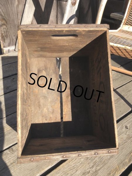 画像14: Vintage Advertising Wooden Crates Wood Box / HI-GLO Orange (M451) (14)