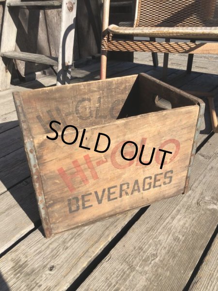 画像8: Vintage Advertising Wooden Crates Wood Box / HI-GLO Orange (M451) (8)