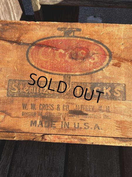 画像8: Vintage Advertising Wooden Crates Wood Box / Cross (M452) (8)