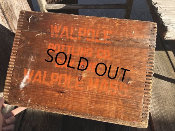 画像11: Vintage Advertising Wooden Crates Wood Box / WALPOLE (M454) (11)
