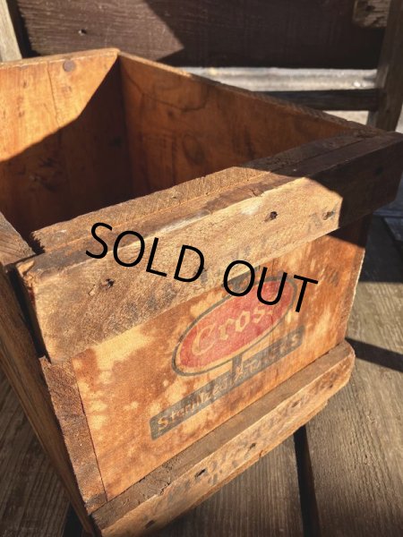 画像9: Vintage Advertising Wooden Crates Wood Box / Cross (M452) (9)