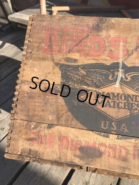 画像15: Vintage Advertising Wooden Crates Wood Box / BIRD'S EYE (M456) (15)