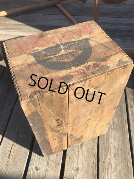 画像13: Vintage Advertising Wooden Crates Wood Box / BIRD'S EYE (M456) (13)