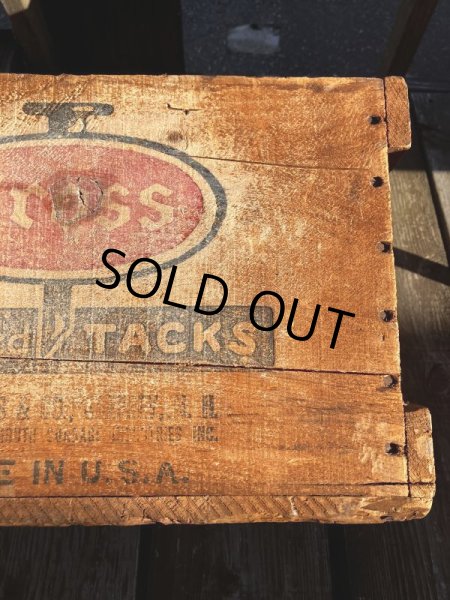 画像2: Vintage Advertising Wooden Crates Wood Box / Cross (M452) (2)