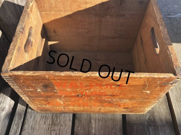 画像16: Vintage Advertising Wooden Crates Wood Box / WALPOLE (M454) (16)