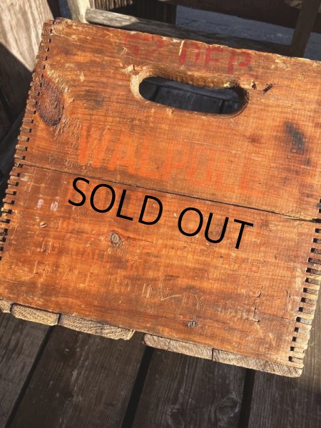 画像8: Vintage Advertising Wooden Crates Wood Box / WALPOLE (M454) (8)