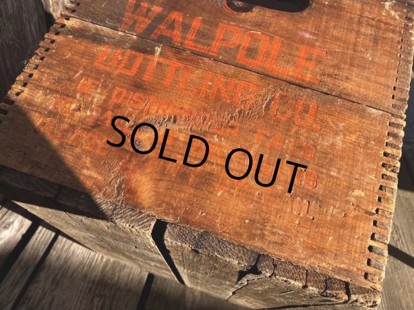 画像15: Vintage Advertising Wooden Crates Wood Box / WALPOLE (M454) (15)