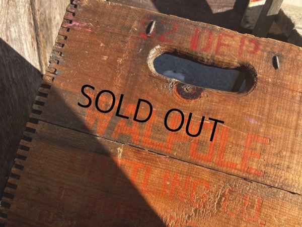 画像14: Vintage Advertising Wooden Crates Wood Box / WALPOLE (M454) (14)