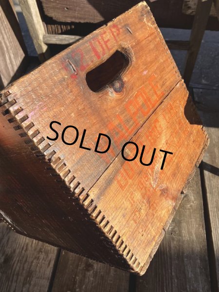 画像12: Vintage Advertising Wooden Crates Wood Box / WALPOLE (M454) (12)