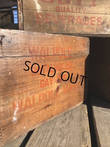 画像17: Vintage Advertising Wooden Crates Wood Box / WALPOLE (M454) (17)