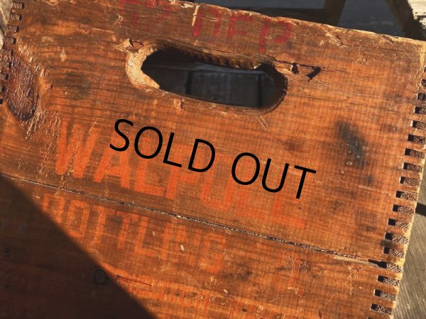 画像9: Vintage Advertising Wooden Crates Wood Box / WALPOLE (M454) (9)