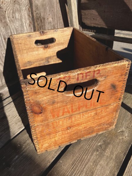 画像2: Vintage Advertising Wooden Crates Wood Box / WALPOLE (M454) (2)