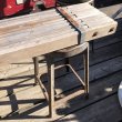 画像14: Vintage Industrial Iron Stool (M459) (14)