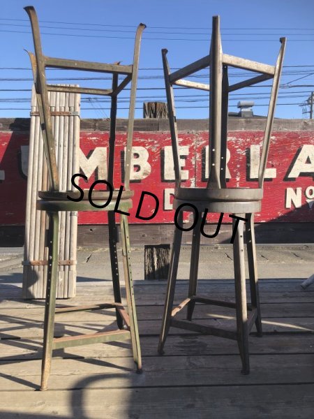 画像15: Vintage Industrial Iron Stool (M457) (15)