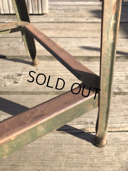 画像8: Vintage Industrial Iron Stool (M457) (8)