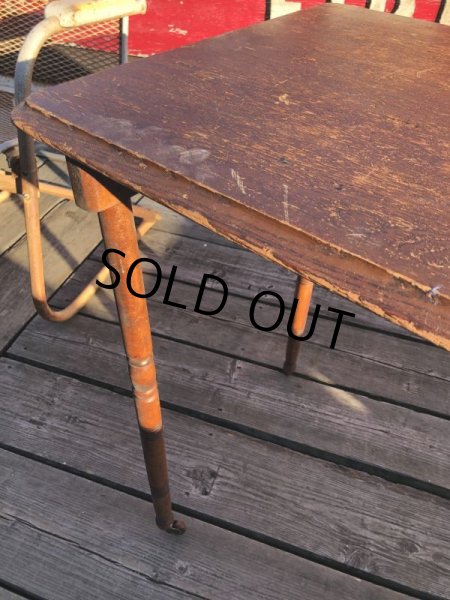 画像12: Antique BELDING BROS. Folding Sewing Table (M461) (12)