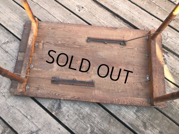 画像33: Antique BELDING BROS. Folding Sewing Table (M461) (33)