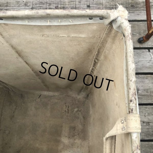 画像6: Vintage Industrial Shop Laundry Canvas Tolling Storage Bin (M462) (6)