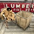 画像11: Vintage Industrial Shop Laundry Canvas Tolling Storage Bin (M462) (11)