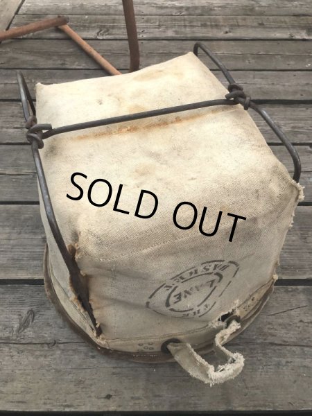 画像4: Vintage Industrial Laundry Canvas Basket (M463) (4)