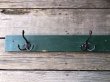 画像8: Antique U.S.A . 5 Iron Hooks Rack Wooden Wall Mounted Coat Hanger (M463) (8)