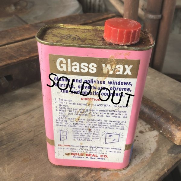 画像3: Vintage Gold Seal Glass Wax Tin (M470) (3)