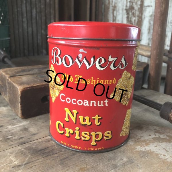 画像1: Vintage Bowers Nut Crisps Tin (M471) (1)