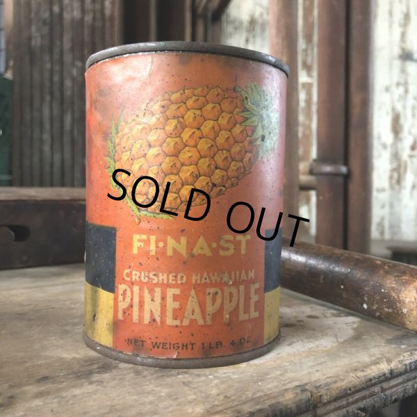 画像4: Vintage Crushed hawaiian PINEAPPLE Tin (M473) (4)