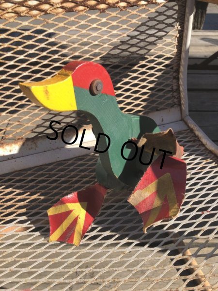 画像6: Vintage Wooden Walking Bird Runner Push Toddler Toy (M489) (6)