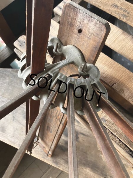 画像3: Primitives Antique Wooden Drying Rack Empire Dry Bar (M490) (3)