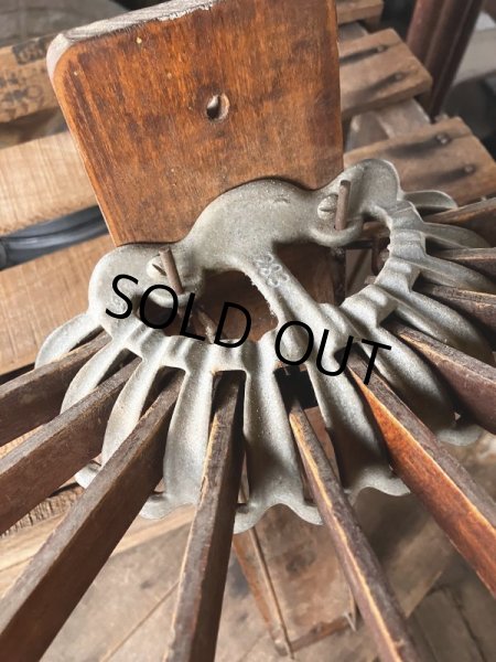 画像8: Primitives Antique Wooden Drying Rack Empire Dry Bar (M490) (8)