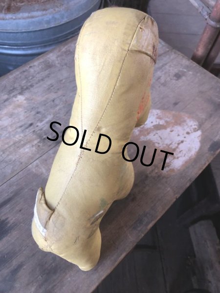 画像4: Vintage Vinyl Leather Stuffed Plush Dog Doll Memorial ( M491) (4)