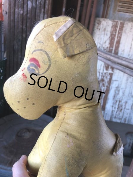画像7: Vintage Vinyl Leather Stuffed Plush Dog Doll Memorial ( M491) (7)