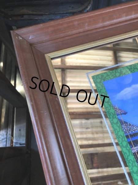 画像14: 90s Vintage BUDWEISER Bud Light Chicago Cubs Sunlit Wrigley Field Bar Pub Mirror Sign (M493) (14)