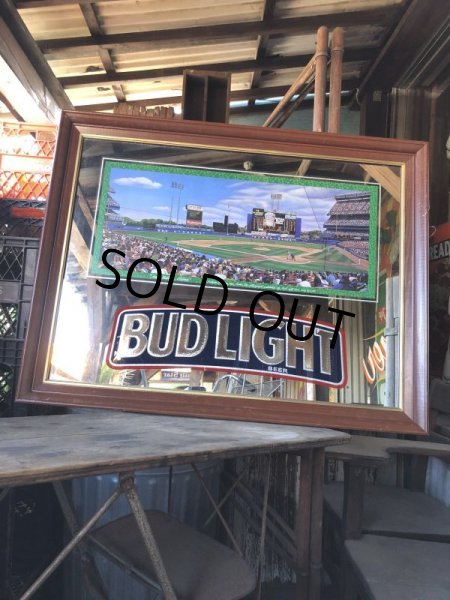 画像20: 90s Vintage BUDWEISER Bud Light Chicago Cubs Sunlit Wrigley Field Bar Pub Mirror Sign (M493) (20)