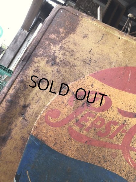 画像8: 50s Vintage Advetising "Have a Pepsi" Store Display Embossed Metal Sign (M497) (8)