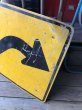 画像5: Vintage Traffic Road Sign Curve (M534) (5)